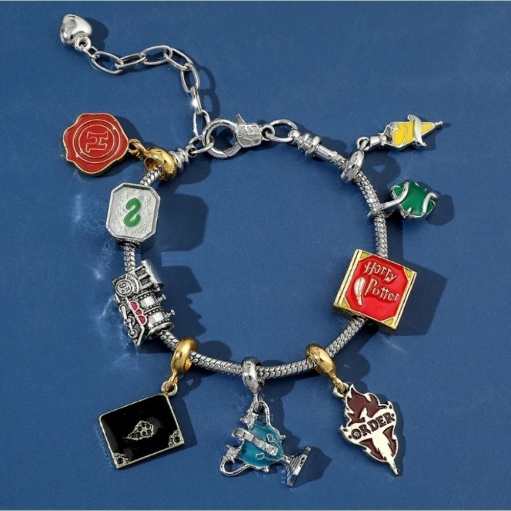 Silver Plated Harry Potter Order Of Phoenix Themed Charm Bracelet